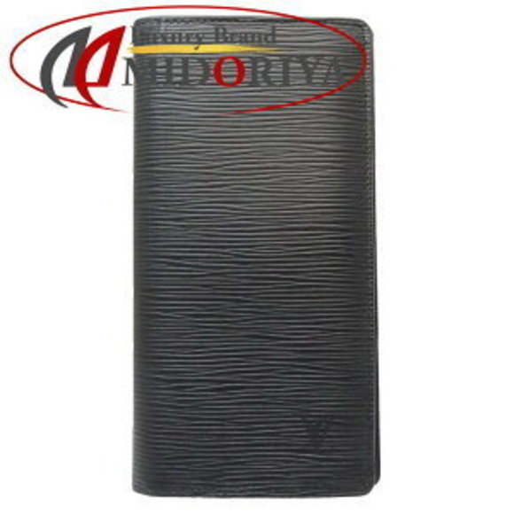 Louis Vuitton Portefeuille Noir Black Brazza Leather Wallet Epi Long - Picture 1 of 9